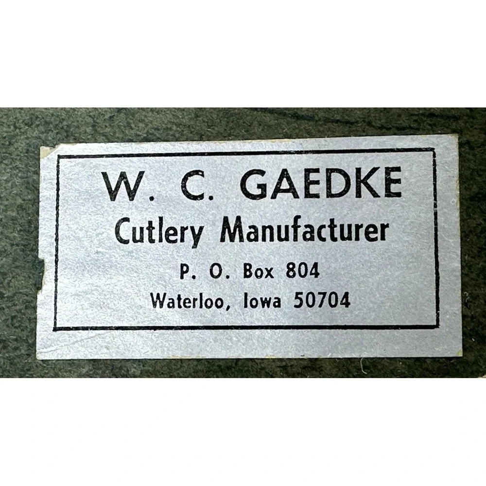 Vintage‎ 1960s W C Gaedke Cutlery Waterloo Iowa Set 6 Knives Original Box USA